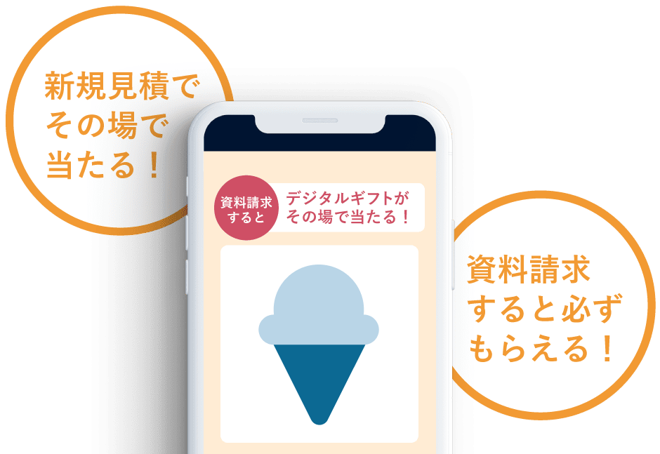 デジタルギフトなら、資料請求や見積もりキャンペーンも簡単完結！