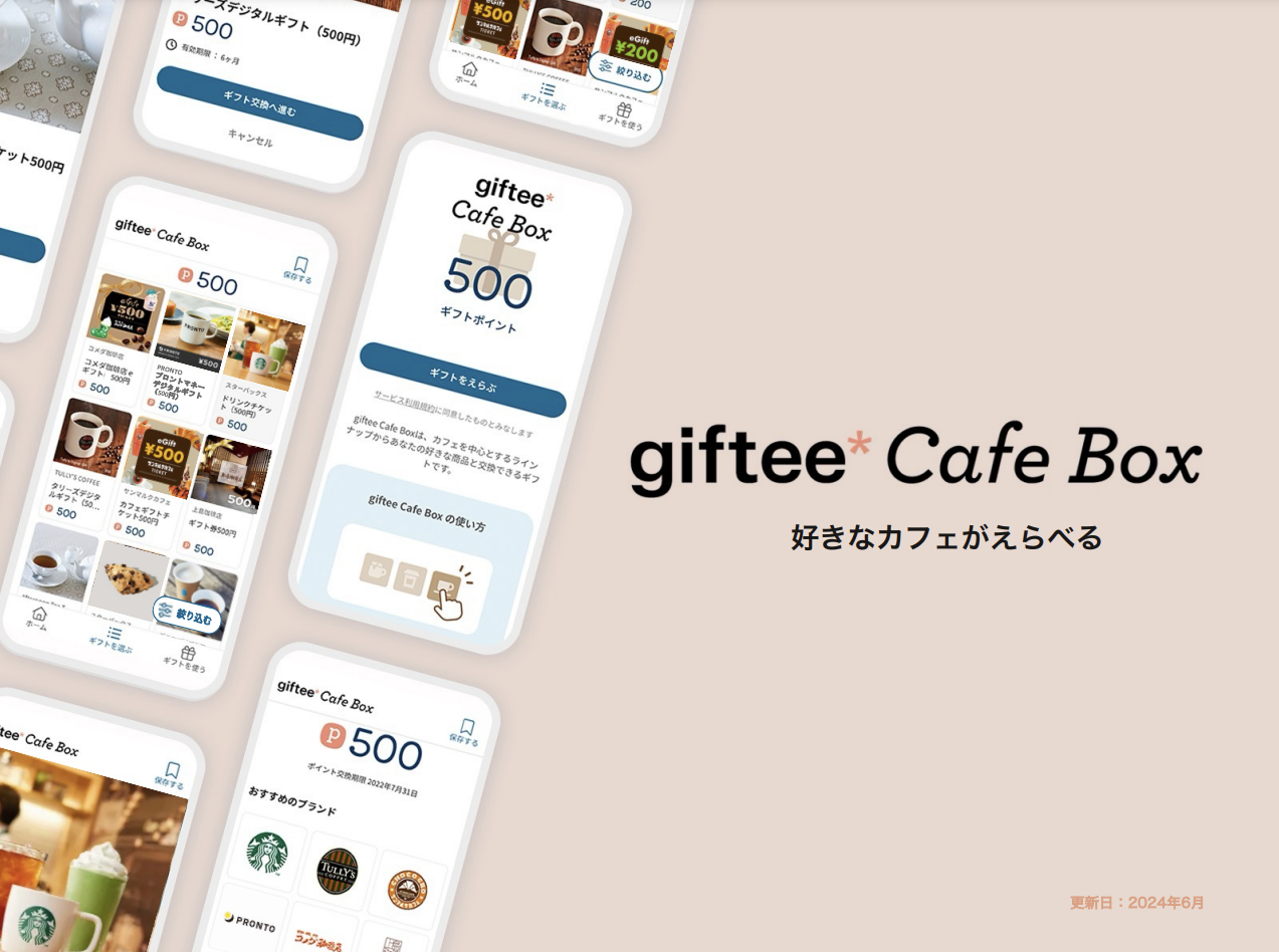 giftee Cafe Box｜人気のカフェが自由にえらべるギフト